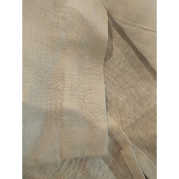Kenny Flowers Island Classics 100% Linen Shirt Mens XL Short Sleeve White - Picture 10 of 13